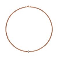 Collana Fope Donna Prima in Oro rosa Diamante 0.18 Ct 74508CX_BB_R_XBX_043 - 74508CX_BB_R_XBX_043